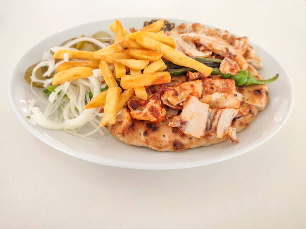 Traditional turkish doner gyro shawarma dish at Ankara turkey