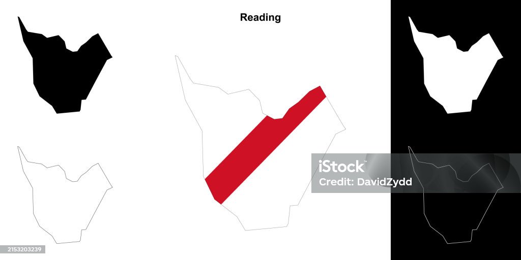 Empty Setting Map Reading Blank Outline Map Set Stock Illustration - Download Image Now ...