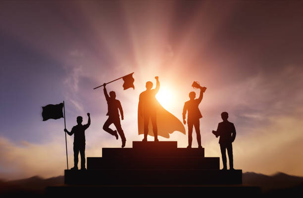 istock Business succeeds according to goals and teamwork concept. 2153203274