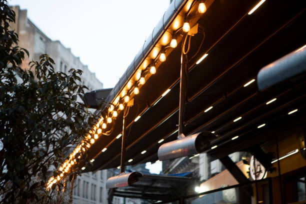 Pavement restaurant on a Brussels city centre street