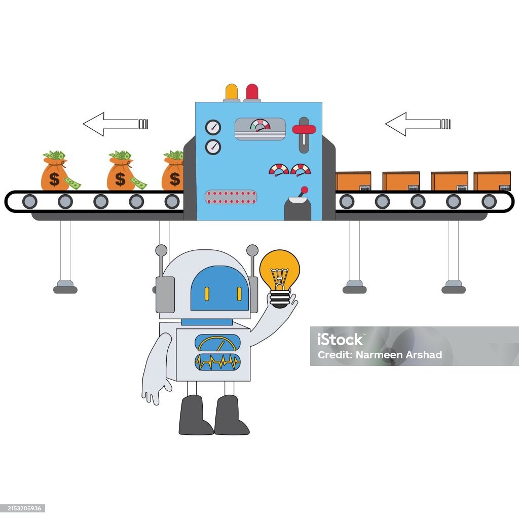 Machine Bot Automation Robot Arm Machine Chat Bot Stock Illustration - Download ...
