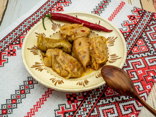 istock traditional cabbage rolls known as sarmale, specific balkan region food 2153207420