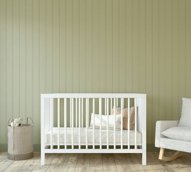 istock Interior of nursery in scandinavian style. 3d render. 2153207707