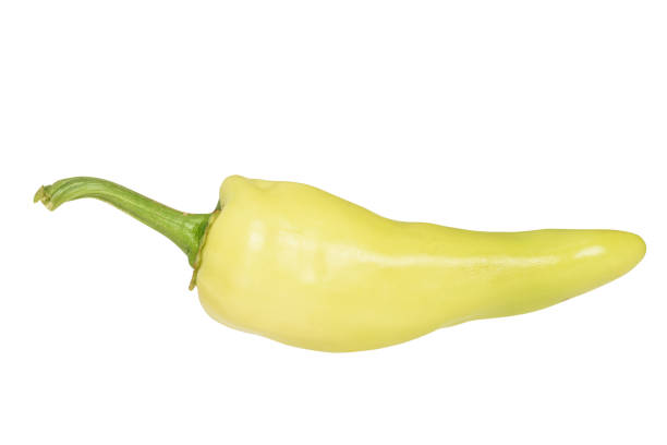 Fresh raw green chili pepper on white background, Vegetable from Organic farm ingredient for cooking healthy or vegetarian food  in spring and summer season