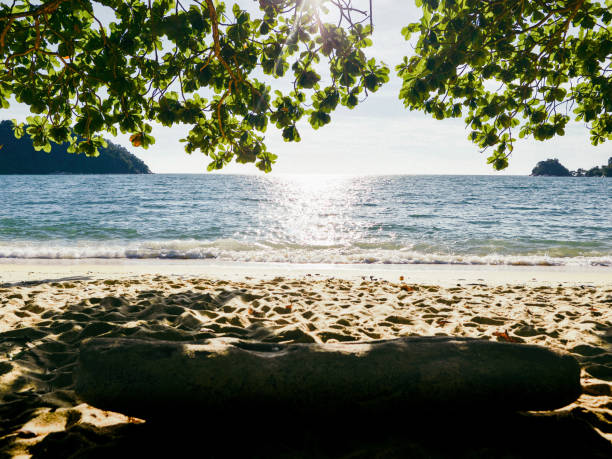 Scenic view of empty beaches in Pangkor island