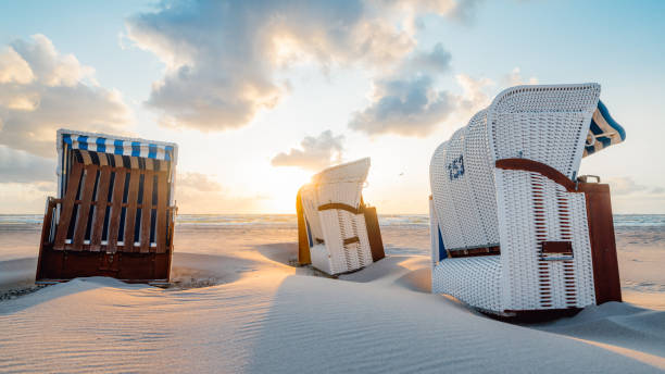 baltic sea, germany beautiful sunset at the baltic sea baltic sea stock pictures, royalty-free photos & images