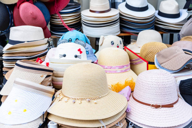 istock hats sold on the street stall 2153223547