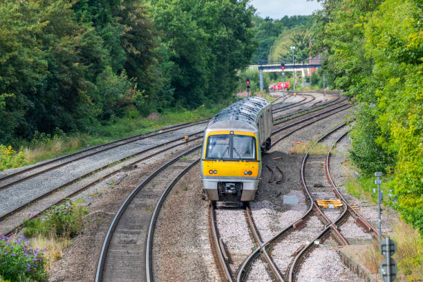 istock Generic Diesel powered railway line station in the English countryside. 2153228145