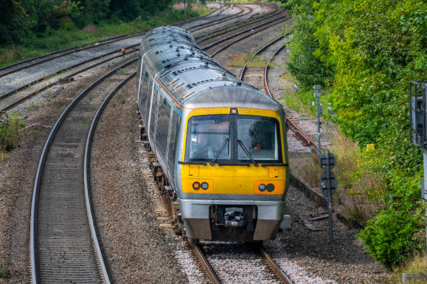 istock Generic Diesel powered railway line station in the English countryside. 2153228238