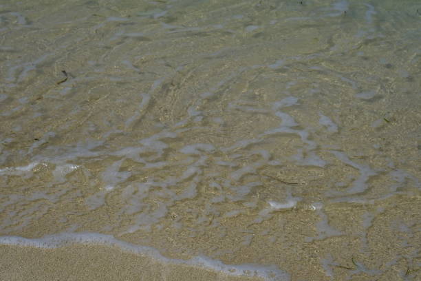 istock waves on the beach. waves on the white sand beach. 2153228283