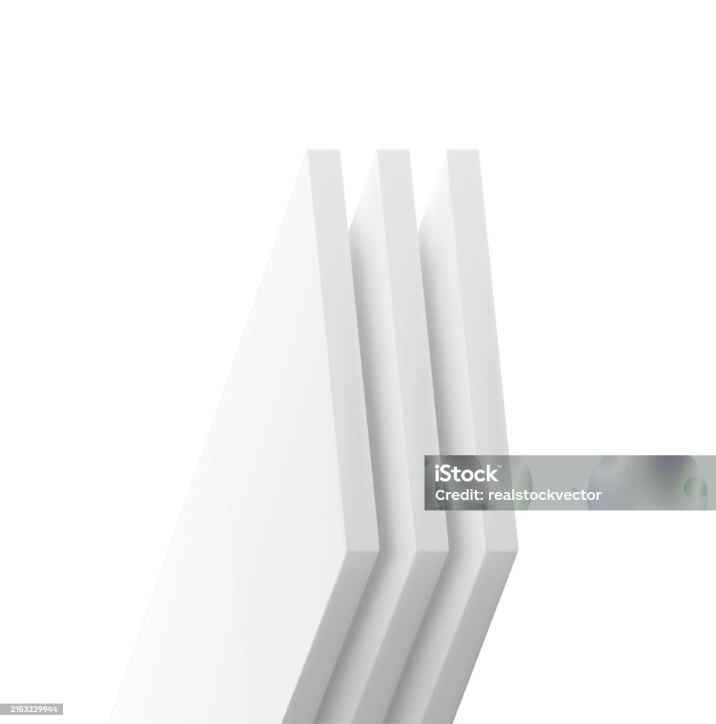 3 Layer Rectangular Realistic Threelayer Material Stock Illustration - Download Image Now ...