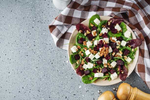 istock delicious fresh beet salad on a light stone background 2153243162