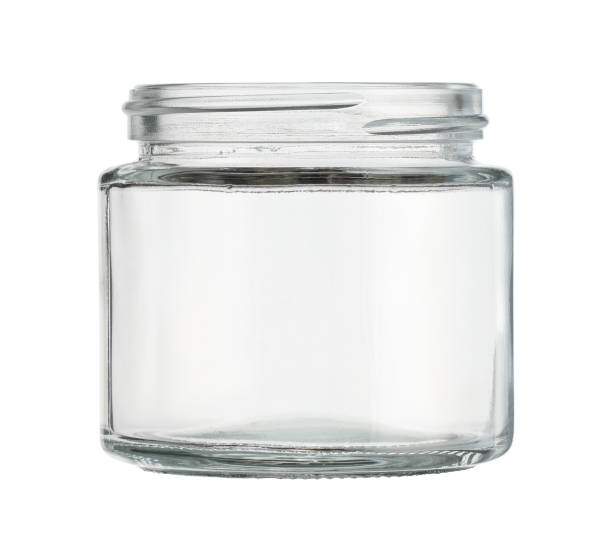 Glass cream jar cosmetic bottle