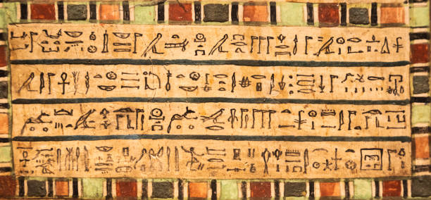 istock Egyptian hieroglyphics. Vintage background 2153250640