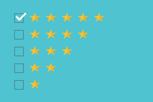 istock Five stars rating. Customers review and positive feedback. 2153251388