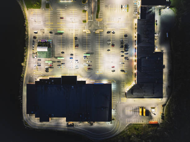 istock Aerial View of Retail Centre 2153254834
