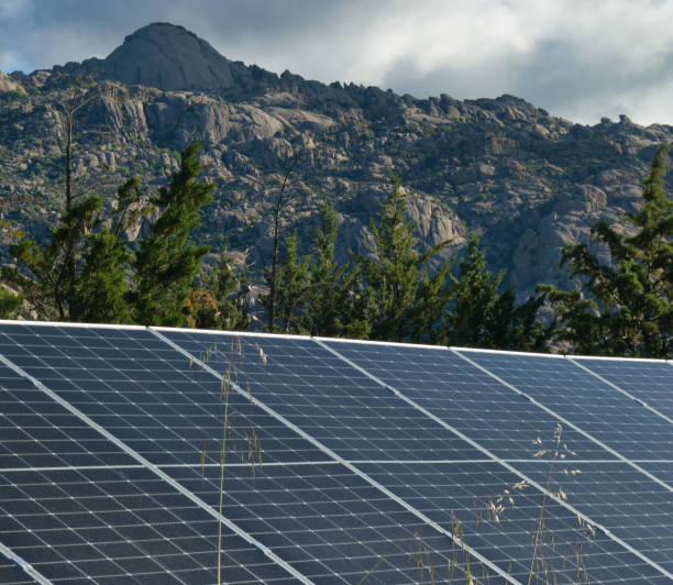 istock panels, solar, electricity, technique, technology, ecology, mountains, peaks, sky, energy, 2153263234