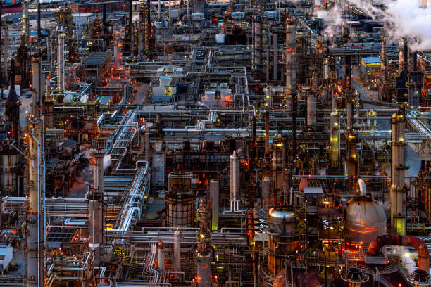 istock Oil Refinery Aerial 2153269306