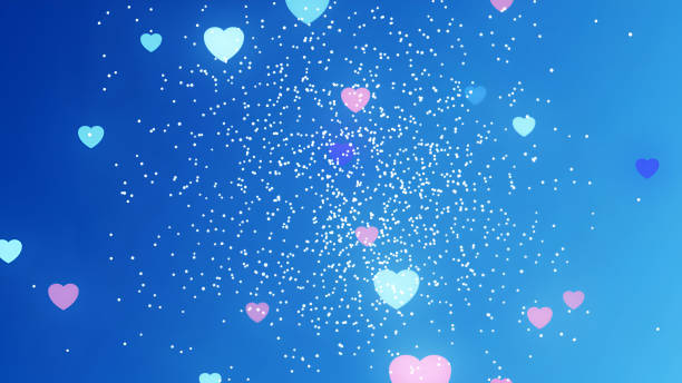 istock Seamless pattern with hearts. Romantic creamy peach background for textile, wallpaper, fabric, design 2153269430