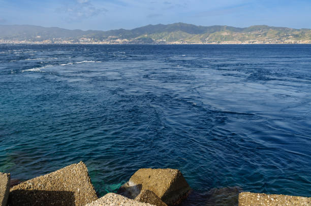 Elevated view of tranquil bay and forest, Tuscany, bike packing from Marina di Grosetto to Castiglione della Pescaia