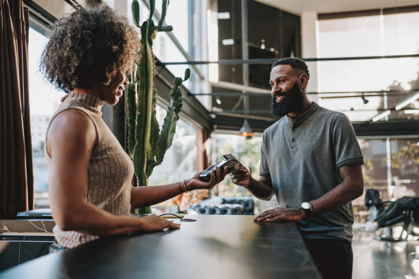 istock Contactless payment with credit card 2153275731