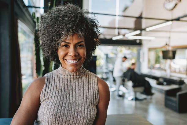 istock Barber shop receptionist portrait 2153275899