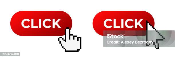 Click Now Cursor Click Cursor Button Computer Mouse Pointer Stock Illustration ...