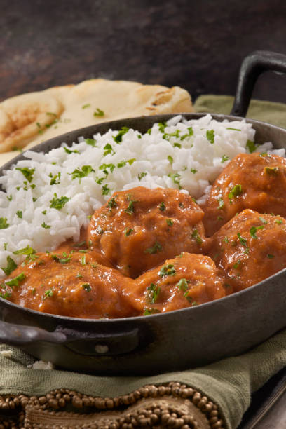 istock Butter Chicken Meatballs with Rice 2153279879