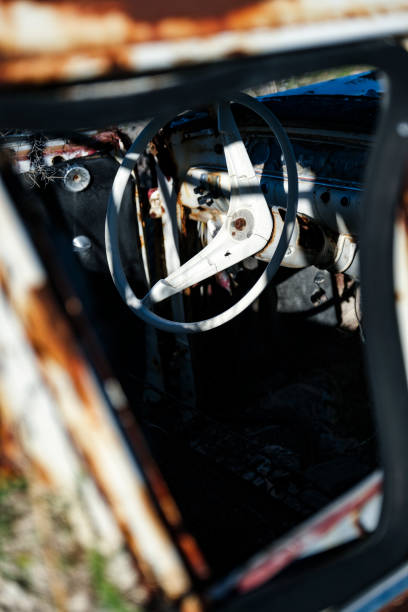 istock Old Scrap Pickup Truck Interior 2153283809