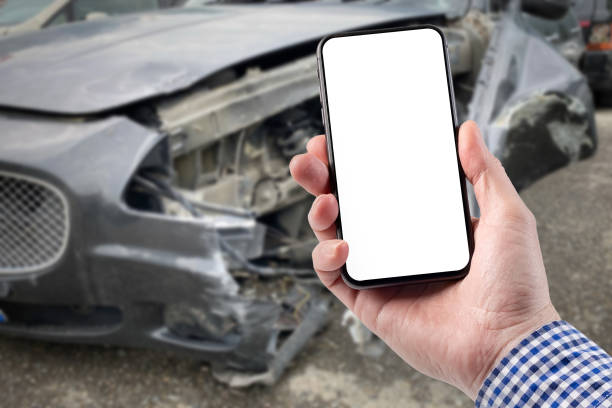 istock Damaged after the accident front of the car. 2153285840