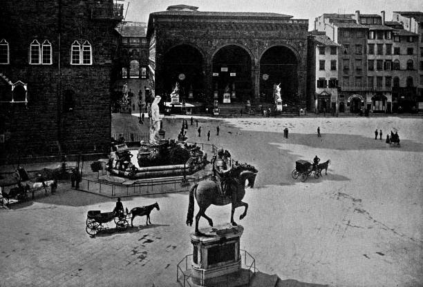 istock Piazza della Signoria in Florence, Italy - 19th Century 2153287220