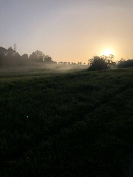 istock Atmospheric dawn in the valley with fog 2153295641