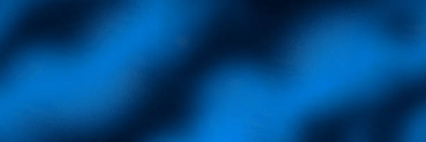Black navy dark blue abstract background. Color gradient. Noise grain particle. Wave wavy line stripe. Diagonal. Neon light metallic shimmer glitter.  Wide banner. Panoramic.