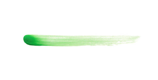 istock Green brush stroke isolated on white background 2153303366