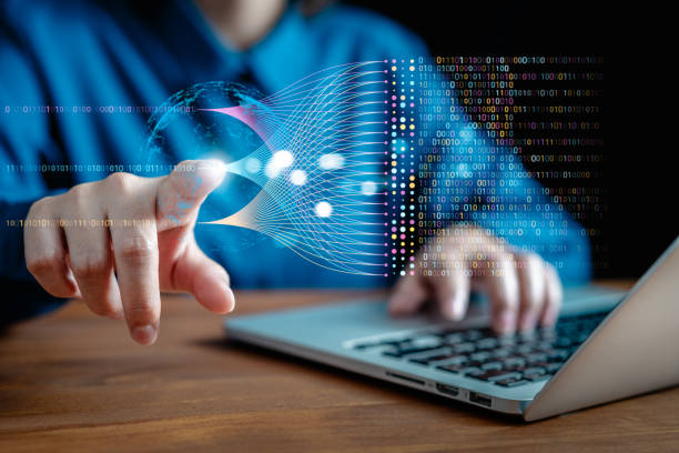 istock Scientist working with business data, finance, marketing report, Big Data Analytics technology, Processing Complexity information flow on virtual screen, machine learning, artificial intelligence, ML 2153308796