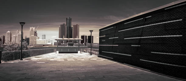 Detroit, Michigan - Skyline at Dawn