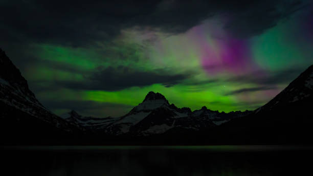 istock Northern Lights and mountains 2153318624
