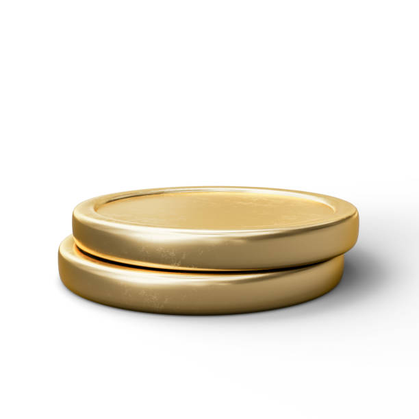 istock Golden Coin on White Background. 3D Illustration. File With Clipping Path. 2153319978