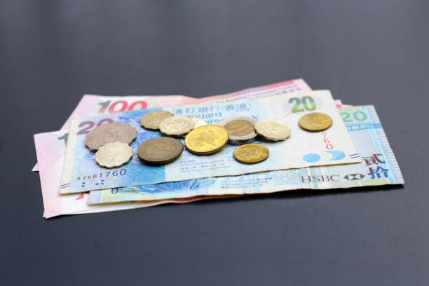 istock Hong Kong money, Banknotes with coins 2153325409