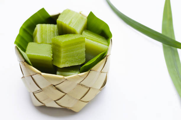 istock Steamed pandan layer cake. Thai Desserts. 2153331176