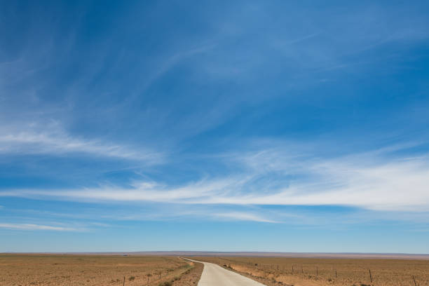 Blue sky background and white Cirrus clouds soft focus