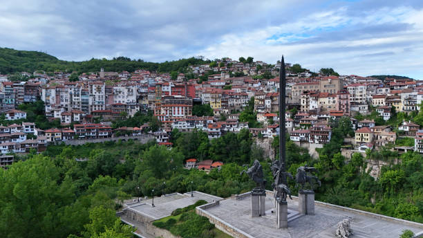 istock Veliko Tarnovo drone panorama view 2153335394