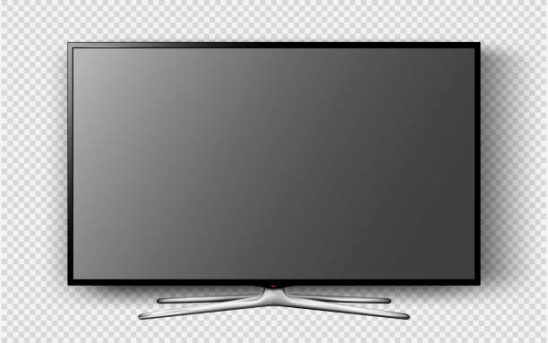 istock Realistic TV screen. Modern stylish lcd tv isolated on transparent background. 2153338162