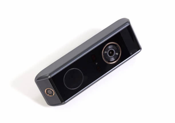 istock Modern wireless camera doorbel, on white background 2153338429