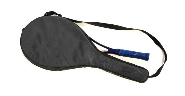 istock Old tennis racket cover isolated on white 2153338504