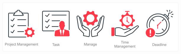 istock A set of 5 Project Management icons as project management, task, manage 2153341128
