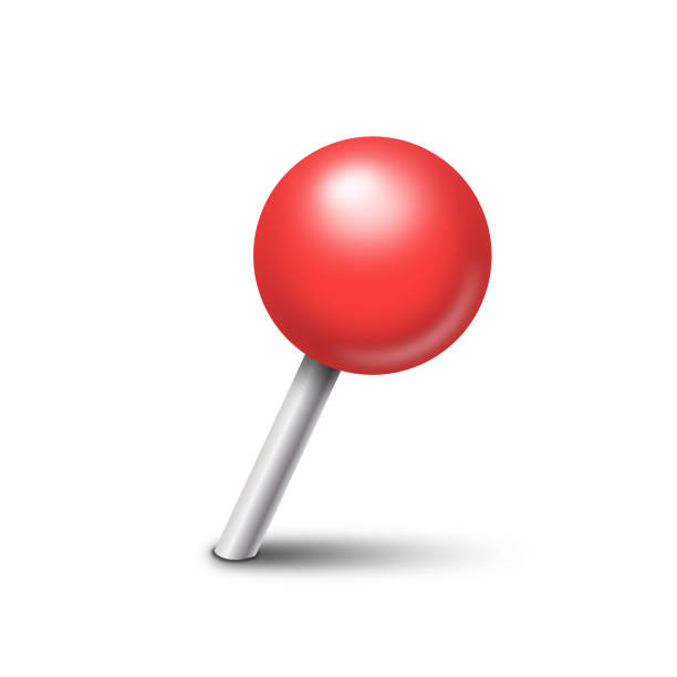 stockillustraties, clipart, cartoons en iconen met map pin or push pin icon vector design. - kaartspeldpictogram