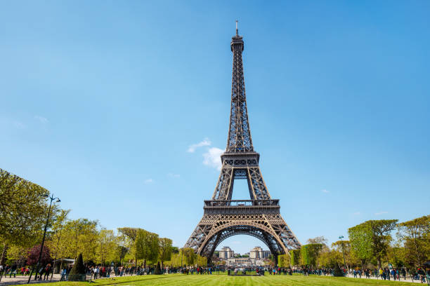 istock Eiffel Tower Under Clear Blue Sky in Paris, France 2153348036