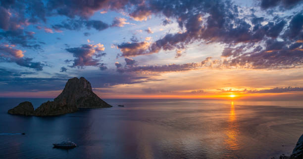 istock Es Vedra panoramic sunset in Ibiza 2153351814