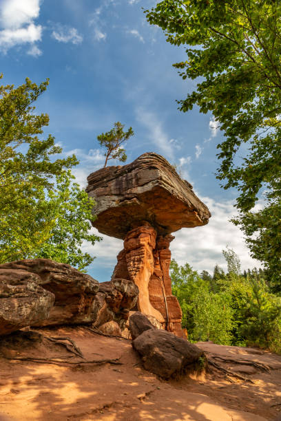 istock The Teufelstisch, Devils Table, Rock Formation in Hinterweidenthal, Rhineland-Palatinate, Germany 2153360035